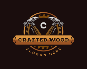 Carpentry Woodwork Hammer logo