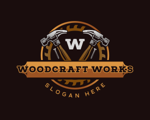 Carpentry Woodwork Hammer logo