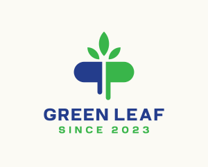 Herbal Leaf Capsule logo design