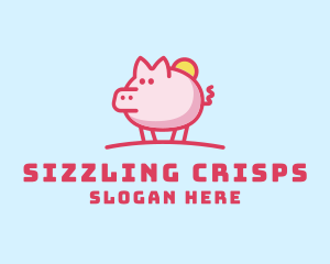 Sunshine Pig Cartoon logo design