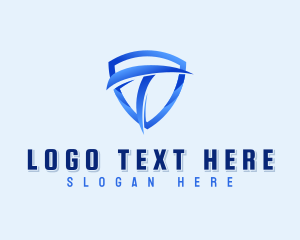 Shield Business Letter T logo