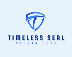 Shield Business Letter T logo design