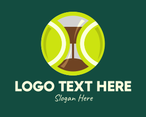 Green Tennis Ball Hourglass logo