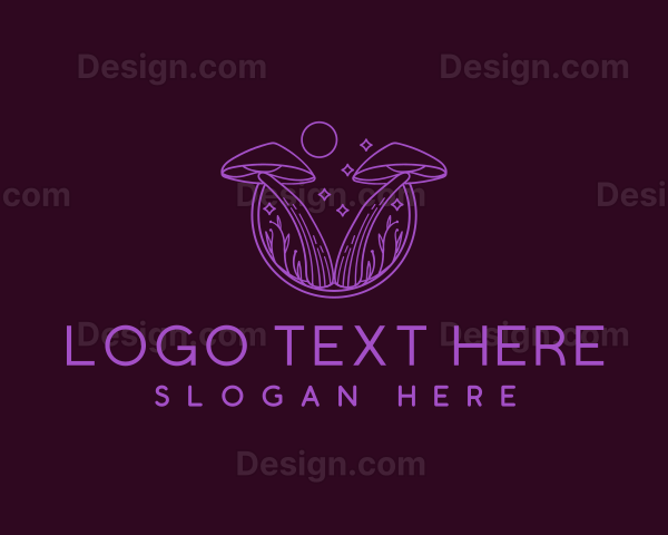 Magical Mushroom Plant Logo