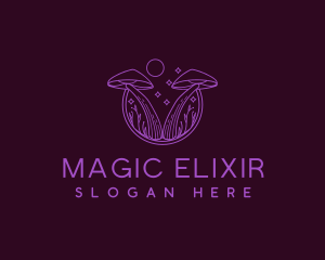 Magical Mushroom Plant logo design