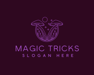 Magical Mushroom Plant logo design