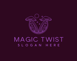 Magical Mushroom Plant logo design