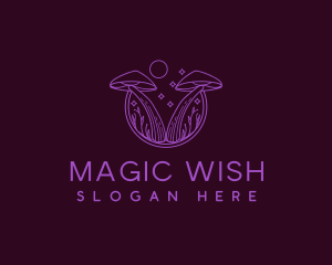 Magical Mushroom Plant logo design