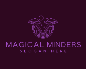 Magical Mushroom Plant logo design