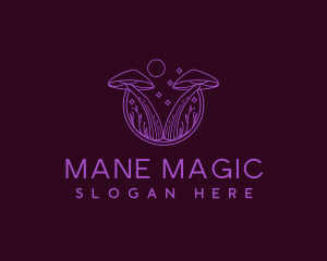 Magical Mushroom Plant logo design