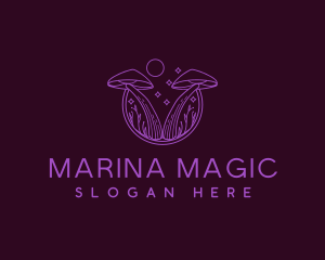 Magical Mushroom Plant logo design