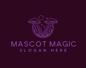 Magical Mushroom Plant logo design