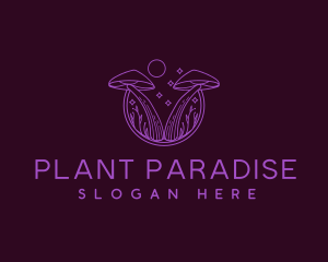 Magical Mushroom Plant logo design