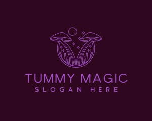 Magical Mushroom Plant logo design