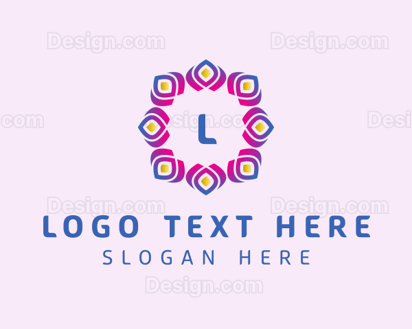 Floral Ornament Home Decoration Logo