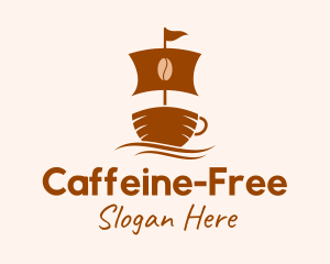 Brown Coffee Boat logo design