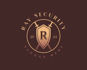 Security Shield Sword logo design