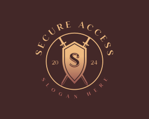 Security Shield Sword logo design