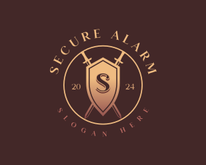 Security Shield Sword logo design