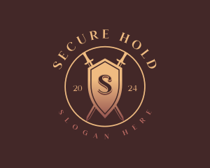 Security Shield Sword logo design