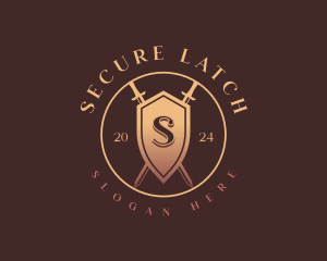 Security Shield Sword logo design