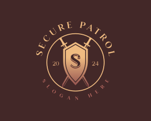 Security Shield Sword logo design