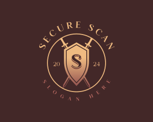 Security Shield Sword logo design