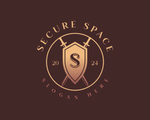 Security Shield Sword logo design