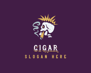 Cigar Skull Smoker logo design