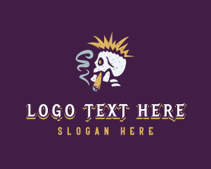 Indie - Cigar Skull Smoker logo design