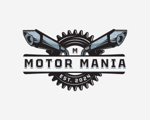 Muffler Automotive Mechanical logo design