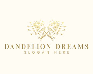 Floral Dandelion Flower logo design