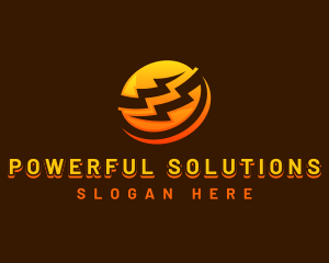 Electrical Power Lightning  logo design