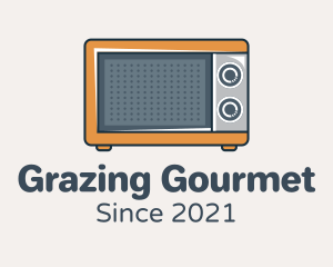 Cute Microwave Oven logo design