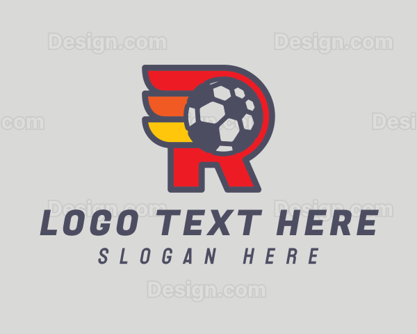 Football Sports Letter R Logo