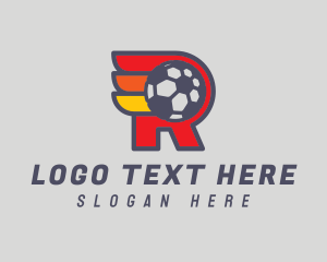 Football Sports Letter R logo