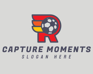 Football Sports Letter R logo