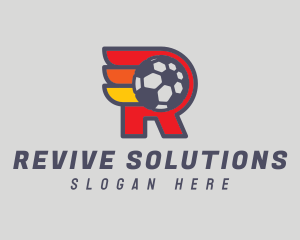 Football Sports Letter R logo design