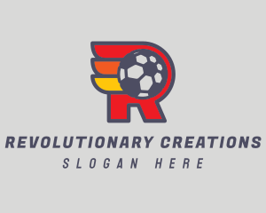 Football Sports Letter R logo design