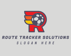 Football Sports Letter R logo design