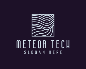 Modern Tech Waves logo design