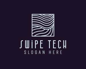 Modern Tech Waves logo design