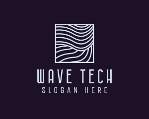 Modern Tech Waves logo design