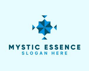 Geometric Triangle Symbol logo design