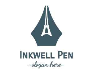 Eiffel Pen Nib logo design