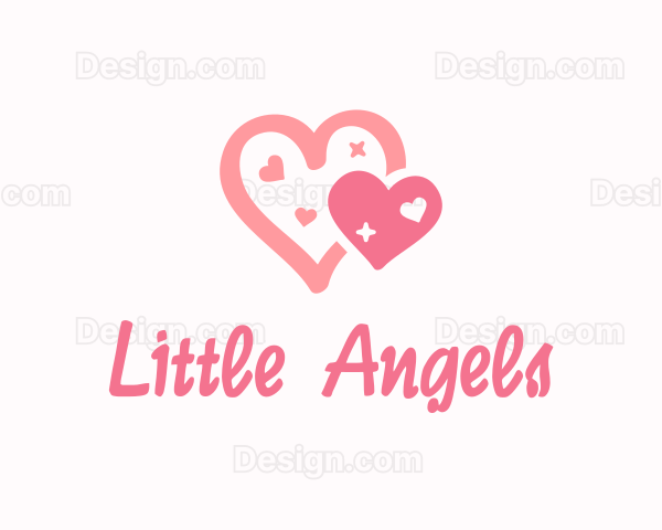 Dainty Pink Hearts Logo