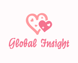 Dainty Pink Hearts logo