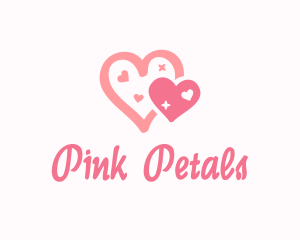 Dainty Pink Hearts logo design