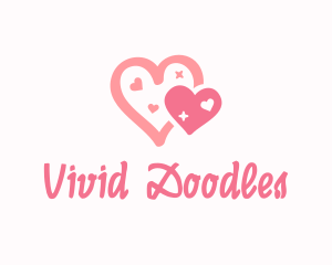 Dainty Pink Hearts logo design