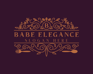 Elegant Floral Restaurant logo design